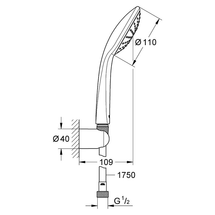 Grohe Vitalio Joy Doucheset 110 Mono (Zilver) | BAUHAUS
