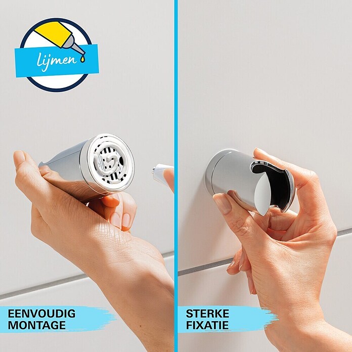 Grohe QuickFix Douchekophouder Vitalio (Ø x l: 40 x 61 mm, Mat zwart, Kunststof) | BAUHAUS
