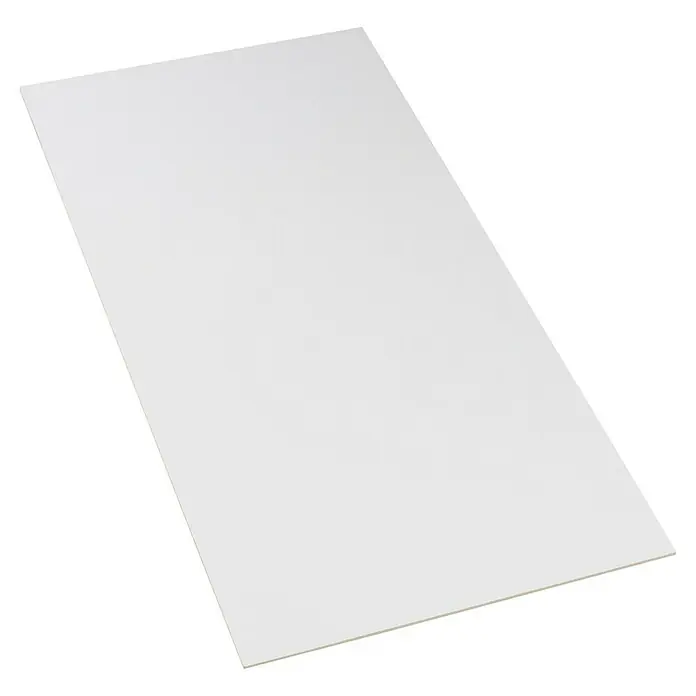 Sperrholzplatte Fixmaß - Pappel, 1.200 x 600 x 8 mm, Weiß - Weiße Schaumstoffplatte, ideal für Modellbau, Beschilderung oder Präsentationen. Vielseitig und leicht, ein praktisches Material für kreative Projekte.