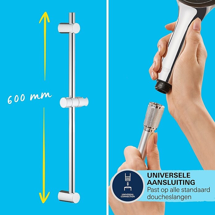 Grohe Vitalio Joy Doucheset 110 Massage (Gatafstand: 47 cm - 62 cm, Chroom) | BAUHAUS