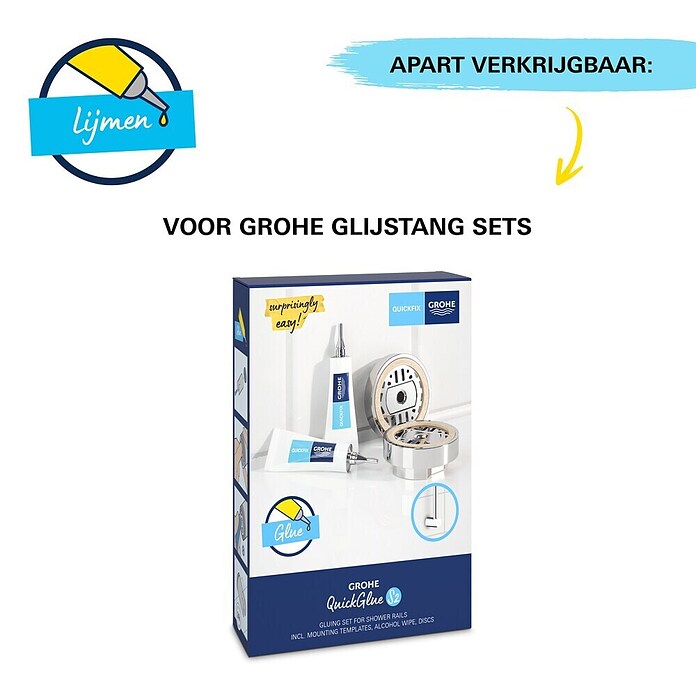 Grohe Vitalio Joy Doucheset 110 Massage (Gatafstand: 47 cm - 62 cm, Chroom) | BAUHAUS