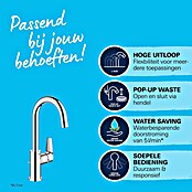 Grohe Start Edge Wastafelkraan Start Edge L-Size (Overstek reikwijdte: 141 mm, Chroom, Glanzend) | BAUHAUS