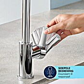 Grohe Start Edge Wastafelkraan Start Edge L-Size (Overstek reikwijdte: 141 mm, Chroom, Glanzend) | BAUHAUS