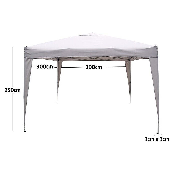 Sunfun Faltpavillon Easy Up (Beige, 3 x 3 m)
