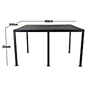 Sunfun Anstellpavillon Palma (L x B x H: 300 x 400 x 255 cm, Anthrazit)
