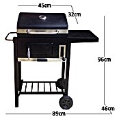 Grillstar Grillwagen (92 x 49 x 96 cm, Mit Rollwagen)