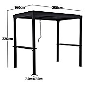 Sunfun Melina Grillpavillon (B x T: 250 x 160 cm, Farbe Gestell: Schwarz, Aluminium) | BAUHAUS