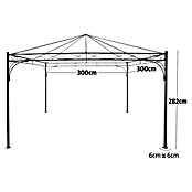 Sunfun Menorca Standard-Pavillon (B x T: 300 x 300 cm, Farbe Gestell: Anthrazit, Stahl) | BAUHAUS