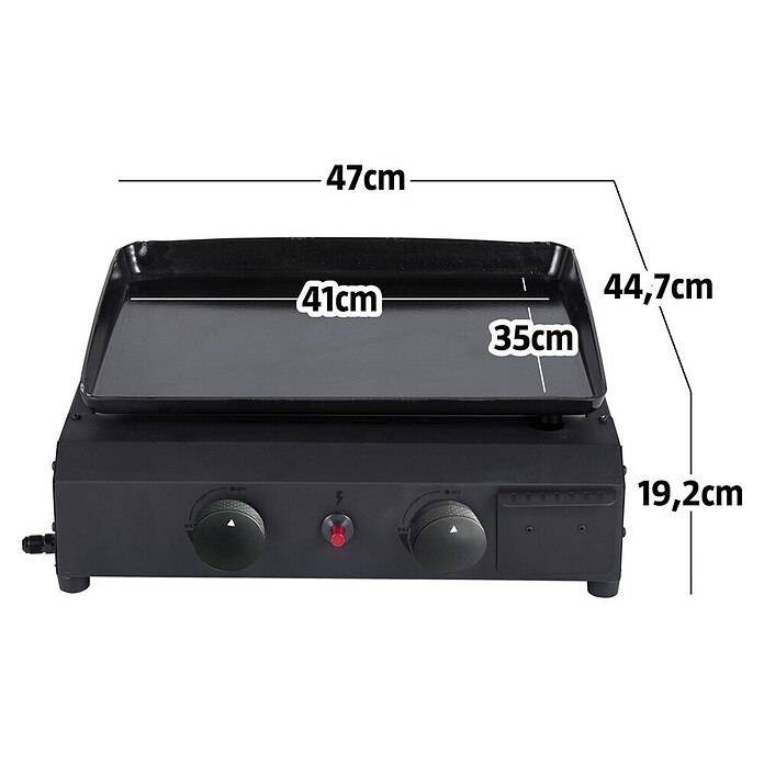 Grillstar Plancha-Grill (Grillfläche (B x T): 41 x 35 cm, 4,8 kW, Anzahl Brenner: 2 Stk.) | BAUHAUS