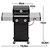 Grillstar Gasgrill Powerburner 250-1 (Grillfläche (B x T): 50 x 41 cm, 5,86 kW, Anzahl Brenner: 2) | BAUHAUS