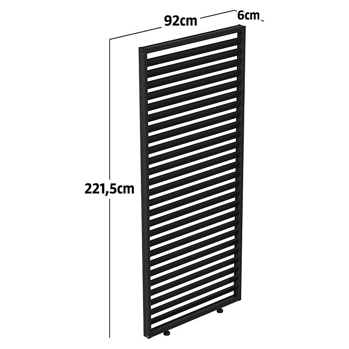 Sunfun Milos Pavillon-Seitenwand Lamellen (B x H: 92 x 221,5 cm, Anthrazit) | BAUHAUS