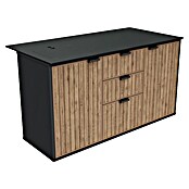 Keter Módulo de cocina exterior Compact (Antracita/Marrón, An x Pr x Al: 167 x 72 x 94 cm, Polipropileno) | BAUHAUS