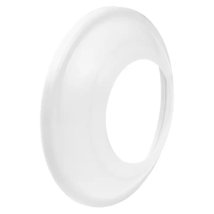 Tecnoagua Plafón redondo embellecedor - Diámetro: 15 mm - 25 mm - Trazo blanco curvo de una sustancia espesa y cremosa.