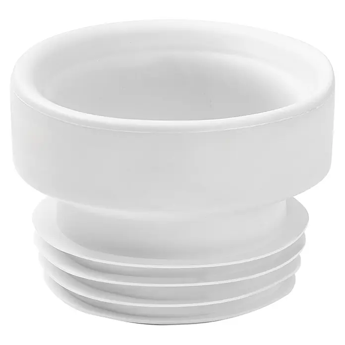 Tecnoagua Manguito flexible concéntrico - Diámetro: 90 mm - 110 mm - Conector de drenaje de plástico blanco con sección inferior acanalada para un sellado flexible y estanco.