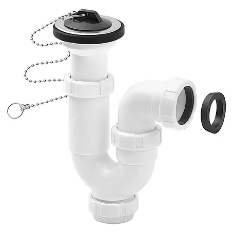 Tecnoagua  Sifón curvo con válvula