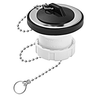 Tecnoagua Válvula de desagüe para lavabo o bidé (1¼'', Equipamiento: Tapón de desagüe)