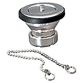 Tecnoagua Válvula de desagüe (1 ½″, Cromo, Equipamiento: Tapón de válvula)