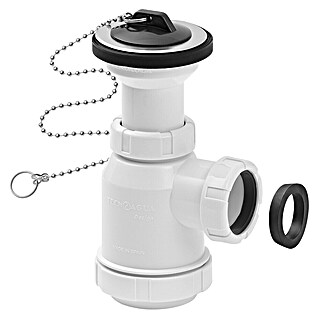 Tecnoagua Sifón de botella extensible con válvula (1 ½″, 70 mm)