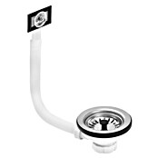 Tecnoagua Válvula para fregadero con cestilla y rebosadero (Polipropileno, 1 ½″, Apto para: Fregaderos) | BAUHAUS