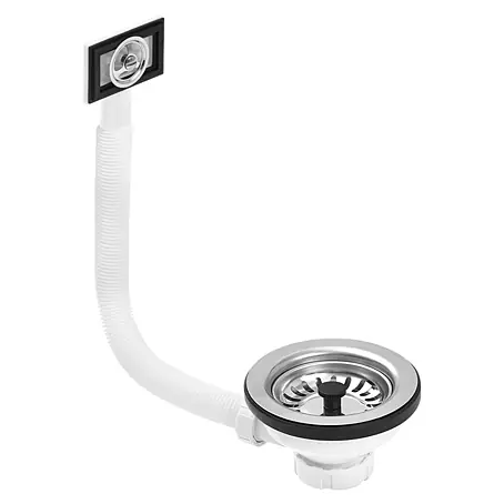 Tecnoagua  Válvula para fregadero con cestilla y rebosadero