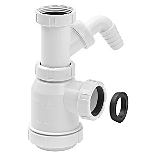 Tecnoagua Sifón de botella extensible con toma de lavadora (1 ½″, 40 mm)