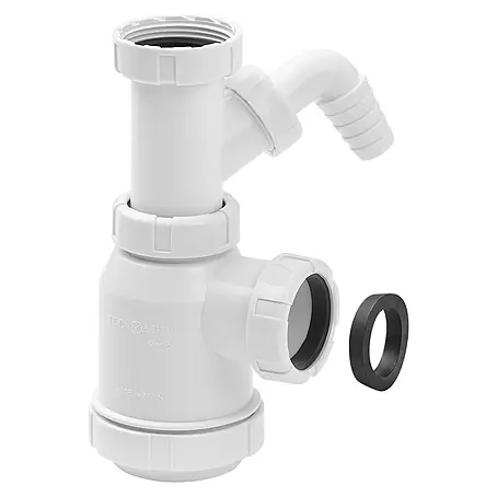Tecnoagua  Sifón de botella extensible con toma de lavadora