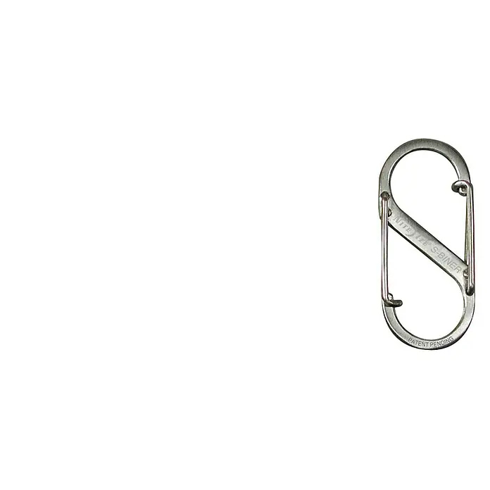 Nite Ize Doppelkarabiner - 50 x 22 mm, Edelstahl, Silber, Belastbarkeit: 4,5 kg - Der Nite Ize S-Biner ist ein vielseitiger, doppelter Karabiner aus Edelstahl, ideal zum Organisieren und Befestigen von Gegenständen.