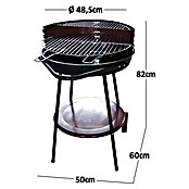 Grillstar Rundgrill Arizona (Schwarz/Silber, Hauptgrillfläche: Ø 48,5 cm)