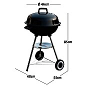 Grillstar Kugelgrill Montana (Schwarz, Hauptgrillfläche: Ø 46 cm)