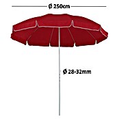 Sunfun Balkonschirm Provence II (Chili, Durchmesser: 250 cm)