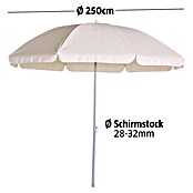 Sunfun Balkonschirm Provence II (Natur, Durchmesser: 250 cm)