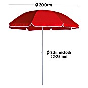 Sunfun Balkonschirm Provence II (Chili, Durchmesser: 200 cm)