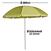 Sunfun Balkonschirm Provence II (Apfelgrün, Durchmesser: 200 cm)