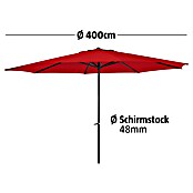 Sunfun Marktschirm Trentino II (Chili, Durchmesser: 400 cm)