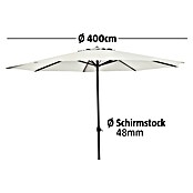 Sunfun Marktschirm Trentino II (Ecru, Durchmesser: 400 cm)