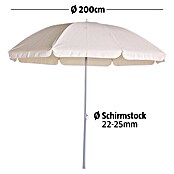 Sunfun Balkonschirm Provence II (Natur, Durchmesser: 200 cm)