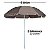 Sunfun Balkonschirm Provence II (Taupe, Durchmesser: 200 cm)