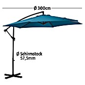 Sunfun Ampelschirm Toscana II (Blau, Durchmesser: 300 cm)