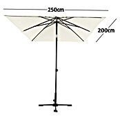Sunfun Sonnenschirm Livorno (Natur, 200 x 250 cm)