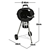 Kingstone Kugelgrill Bullet 47 (Schwarz, Hauptgrillfläche: Ø 47 cm)