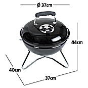 Kingstone Tischgrill Cutie Pie (Durchmesser: 36 cm, Schwarz)