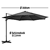 Sunfun Ampelschirm (Anthrazit, Durchmesser: 350 cm)