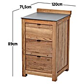 Sunfun Grillküchen-Modul (Mit Schublade, L x B x H: 63 x 58 x 92 cm, Holz)