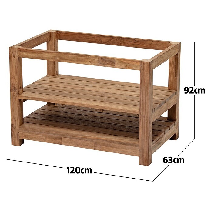 Sunfun Grillküchen-Modul (L x B x H: 57,5 x 93 x 66 cm, Holz)