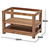 Sunfun Grillküchen-Modul (L x B x H: 57,5 x 93 x 66 cm, Holz)