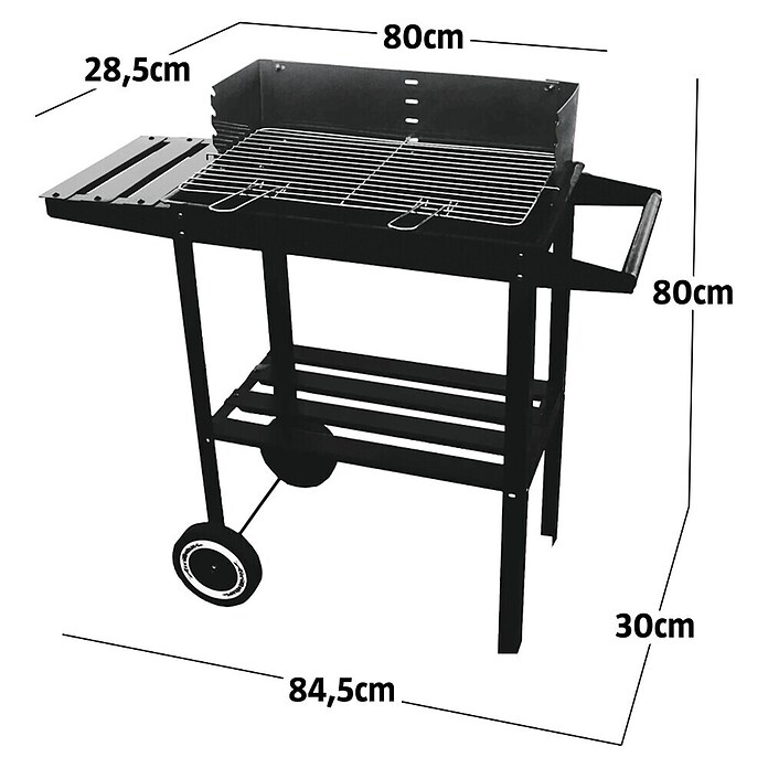 Grillstar Holzkohlegrill Nevada (Grillfläche (B x T): 52 x 28,5 cm, Schwarz) | BAUHAUS