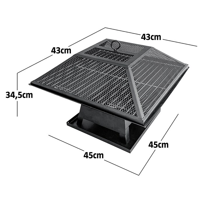 Grillstar Holzkohlegrill Firebowl (Grillfläche (B x T): 43 x 43 cm, Schwarz) | BAUHAUS