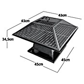Grillstar Holzkohlegrill Firebowl (Grillfläche (B x T): 43 x 43 cm, Schwarz) | BAUHAUS