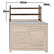 Sunfun Zoe Outdoorküchen-Modul Aufsatzregal (Braun, B x T x H: 110 x 30 x 58 cm, Holz) | BAUHAUS