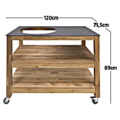 Sunfun Zoe Outdoorküchen-Modul Kamado (Braun, B x T x H: 120 x 71,5 x 89 cm, Teakholz) | BAUHAUS